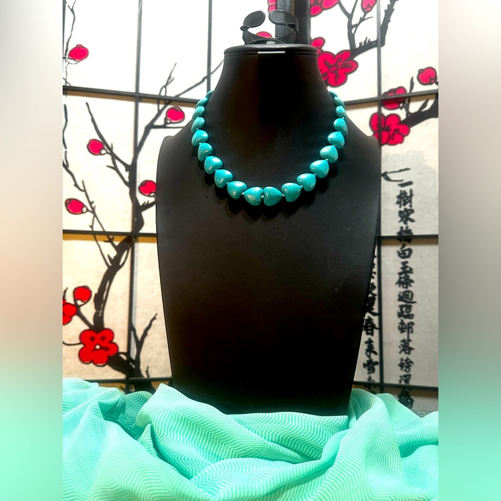 Turquoise necklace, hand made